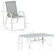 image 5 of Outsunny 7 Piece Garden Dining Set with Dining Table and Chairs for Back