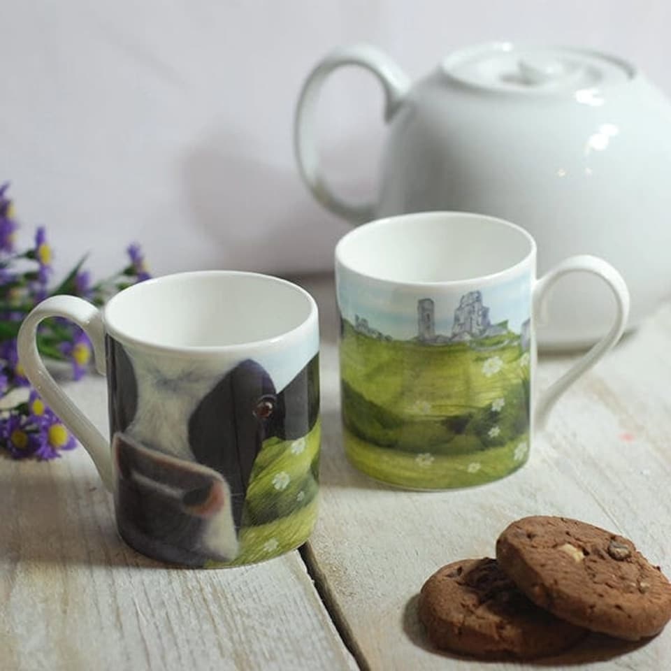 image 1 of Lucy's Farm Moo Selfie at Corfe Cow Regular Mug