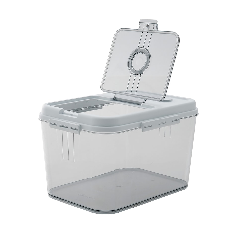 image 1 of Living and Home 7.5KG Kitchen Food Storage Container | Clear