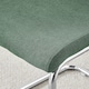 image 5 of Furniturebox Lorenzo 2x Green Fabric Silver Leg Dining Chair