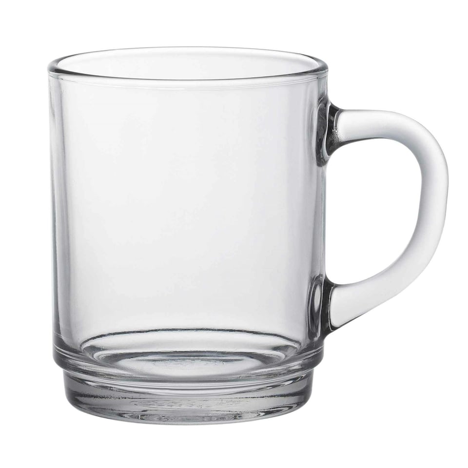 image 1 of Duralex Versailles Glass Coffee Mugs - 260ml Cups - Clear - Pack of 6 Clear
