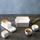 image 3 of Interiors By Premier Natural Terracotta Finish 3-Pc White Dip Bowls with Tray, Ceramic Dip Bowls & Tray Set, Dip Serving Dishes White