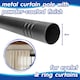 image 2 of Harbour Housewares Extendable Metal Curtain Pole Kit - 83 to 120cm - Matt Black