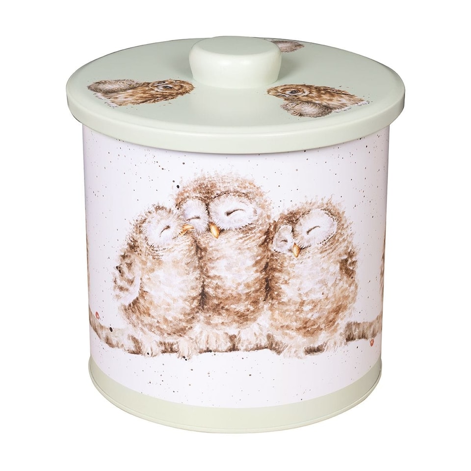 image 1 of Wrendale Designs Owl Biscuit Barrel, Green