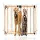 image 1 of Bettacare Wooden Multi Panel Flexible Pet Barrier, Natural Wood, up to 176cm Wide, Dog Barrier for Pets Dogs and Puppy Cream | Natural