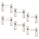 image 1 of Como Metal Lever Latch Door Handles Set Rose Internal & External | Silver | 6x Polished Nickel Keyhole
