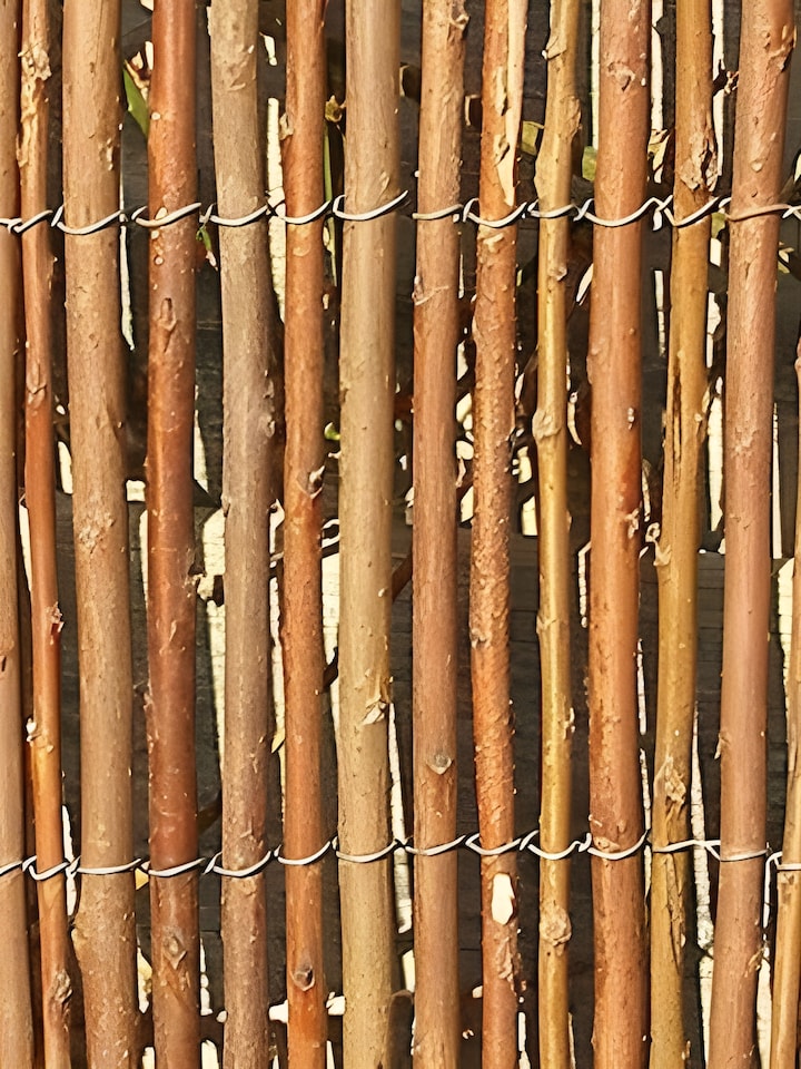 image 1 of Papillon Willow Garden Fence Screening Roll Privacy Border W4m x H1.8m | Brown | Brown