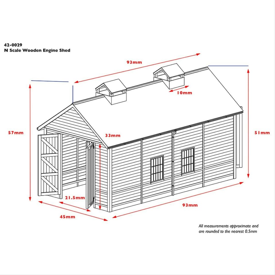 image 1 of Graham Farish Scenecraft Wooden Engine Shed (Pre-Built)