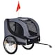 image 1 of PawHut Pet Bicycle Trailer Steel Dog Bike Carrier Water Resistant Travel Grey