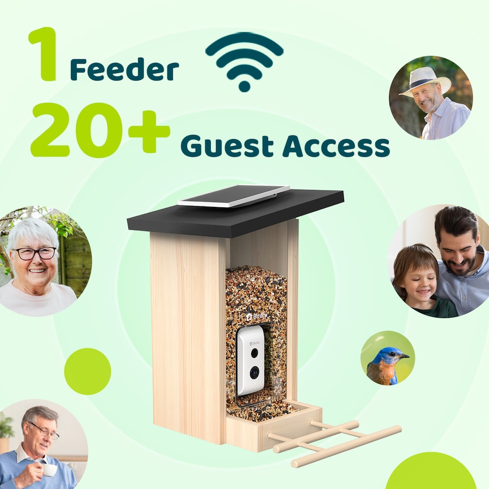 image 1 of BIRDFY FEEDER EBONY LITE