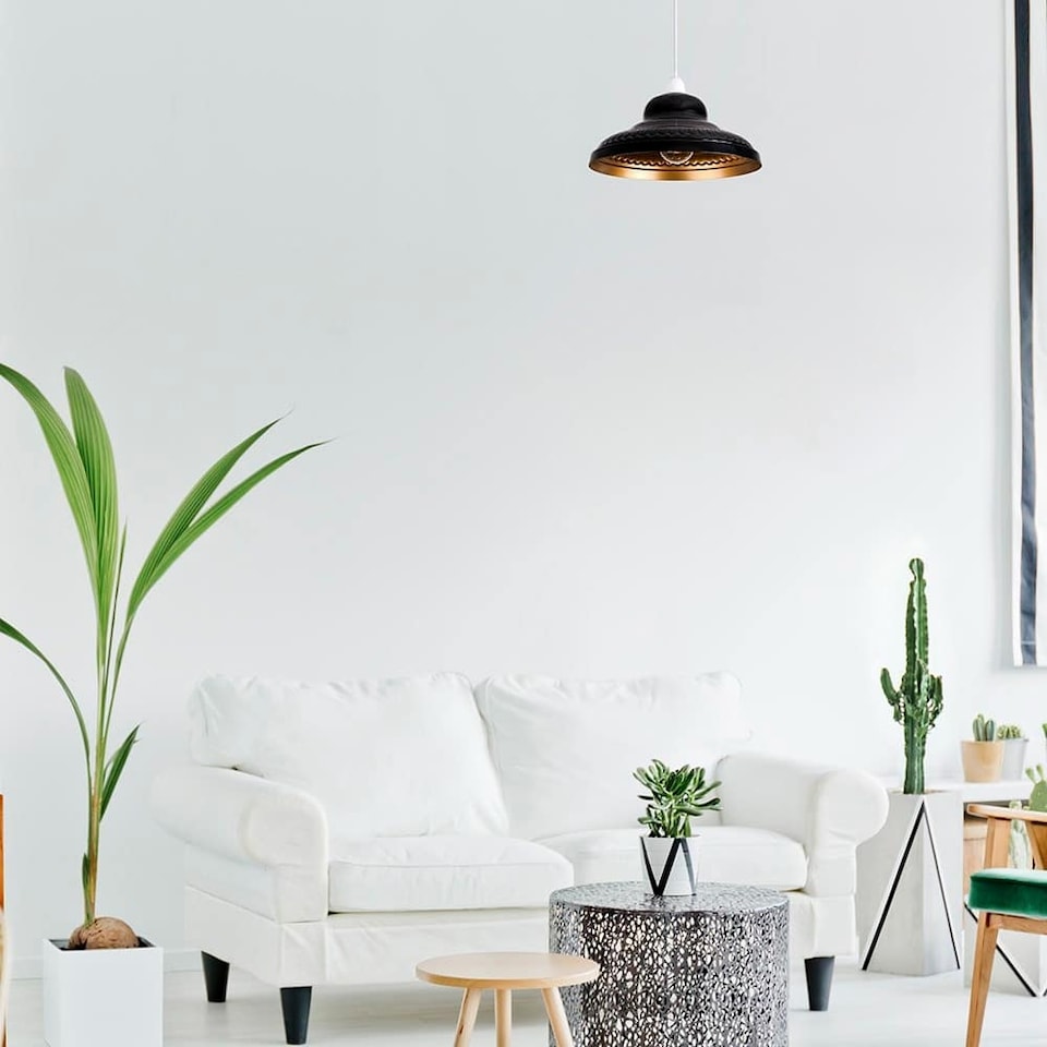 image 1 of ValueLights Delta Black Ceiling Pendant Shade