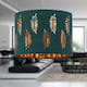 image 6 of Set of 2 Fern - Dark Green Cut Out 30cm Pendant Lightshades | Green | Gold | Large | 2