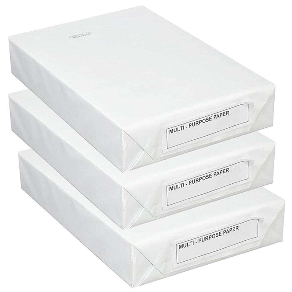 image 1 of 1 Ream (500 Sheets) Bright White Multi-Purpose 80gsm A4 White Copier Paper For Home & Office