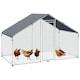 image 1 of PawHut Walk In Chicken Run Large Galvanised Chicken Coop w/ Cover 3 x 1.7 x 1.9m
