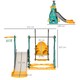 image 7 of HOMCOM 3-IN-1 Kids Swing and Slide Set with Basketball Hoop Slide Swing