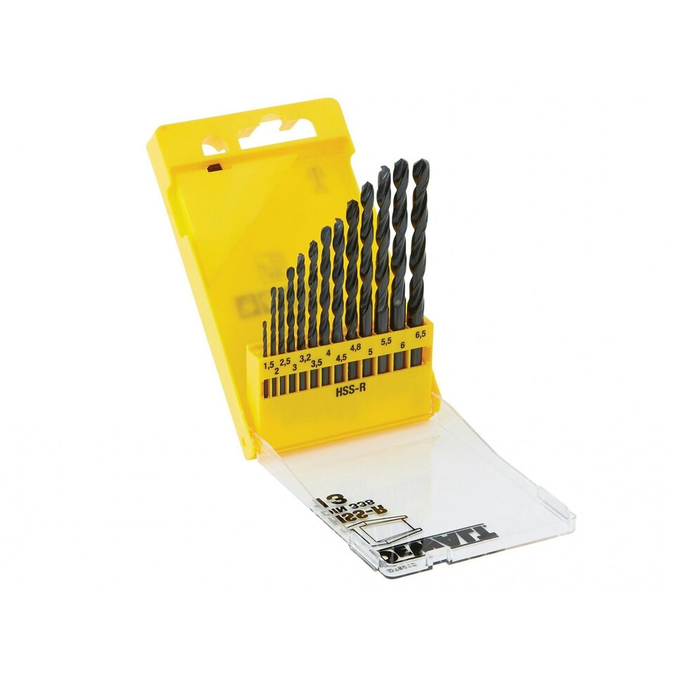Dewalt Power Tools Hss-r Jobber Drill Bit Set - Multi Colour - 13 Piece: 1.5-6.5mm