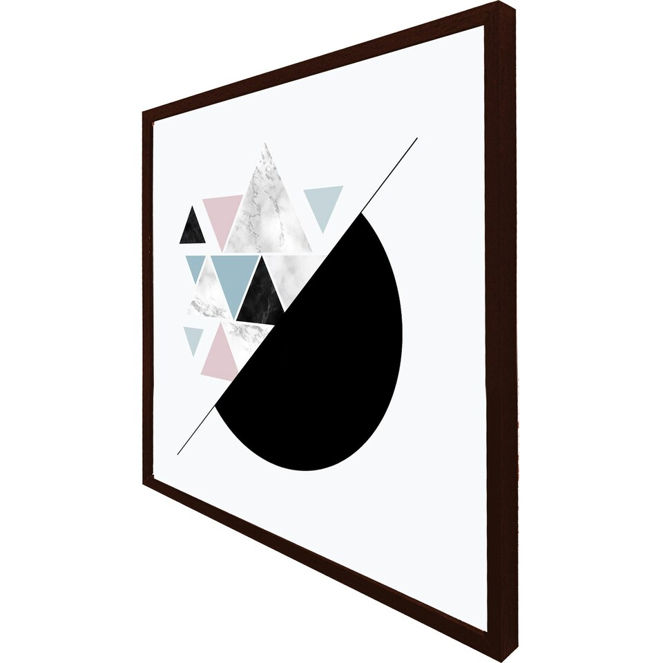 image 1 of Triangles & semi circle pattern (Picture Frame) White | XL