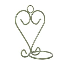 Tom Chambers Handcrafted Amalfi Sage Green Metal Steel Garden Patio Herb Plant Flower Pot Wall Mount Holder Green