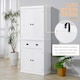 image 7 of HOMCOM Freestanding Kitchen Cupboard, 184cm Tall Storage Cabinet with Doors and Shelves, Traditional Colonial 4-Door Kitchen Pantry Cupboard with Drawer, White