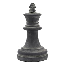 Hill Interiors Amalfi King Chess Piece - Grey - 28cm x 16cm x 16cm