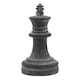 image 1 of Hill Interiors Amalfi King Chess Piece - Grey - 28cm x 16cm x 16cm