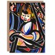 image 1 of Henry Lyman Sayen Art Card Child in Rocker Abstract Painting