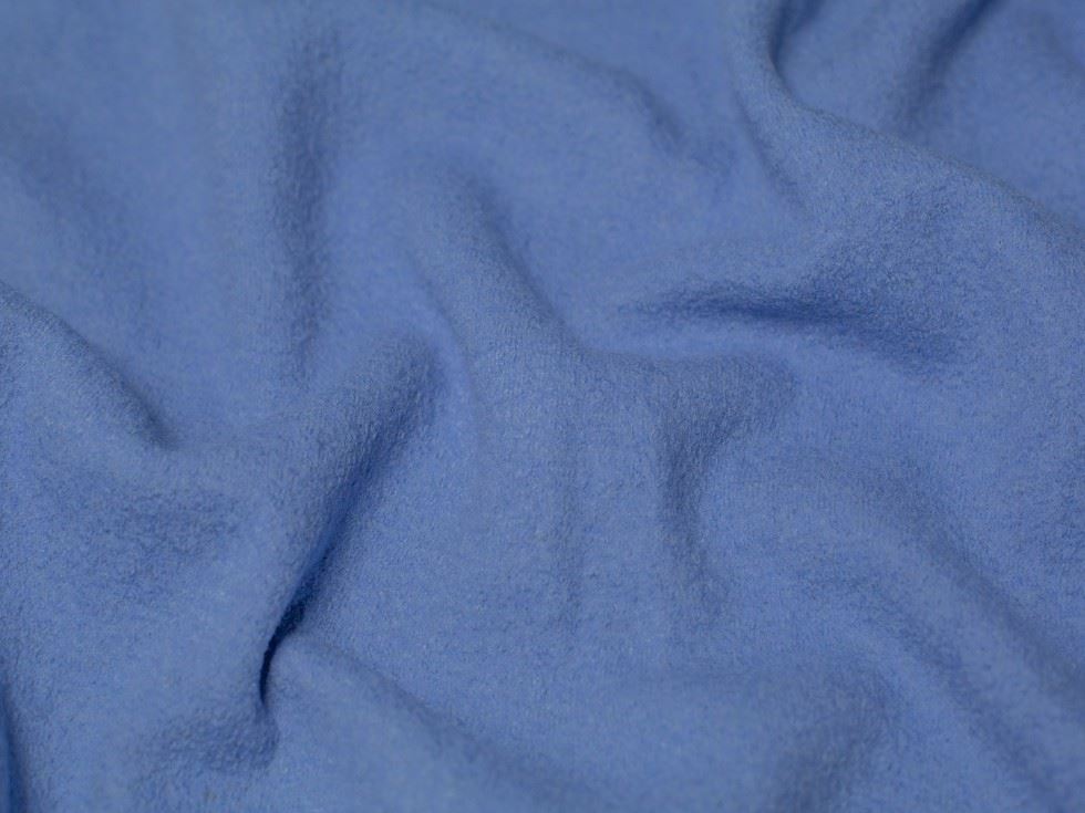 Minerva Core Range Blue 100% Pure Boiled Wool Coating Fabric for Dressmaking, 140cm / 55" Wide - per metre