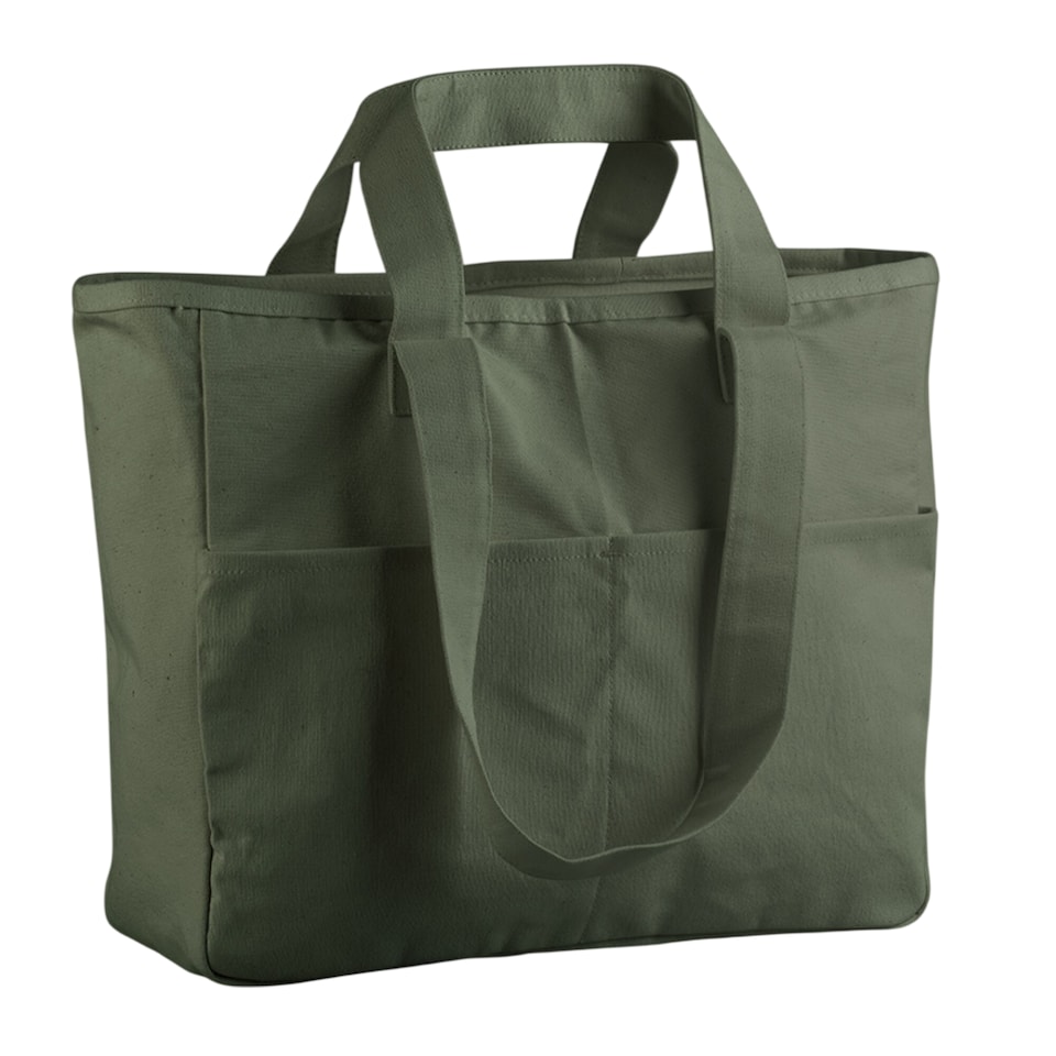 image 1 of Westford Mill Cargo Pocket Tote Bag | Green | Olive Green | One Size | 1