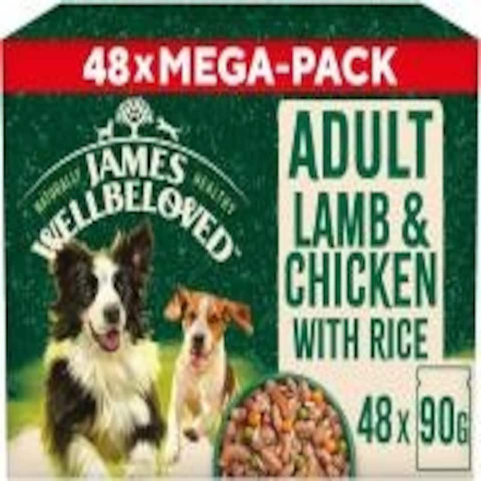 image 1 of James Wellbeloved Adult Dog Food Lamb In Gravy Pouch 48 X 90G