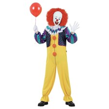 It (1990) Mens Pennywise Costume Dress Set - Yellow - L | Multi | L