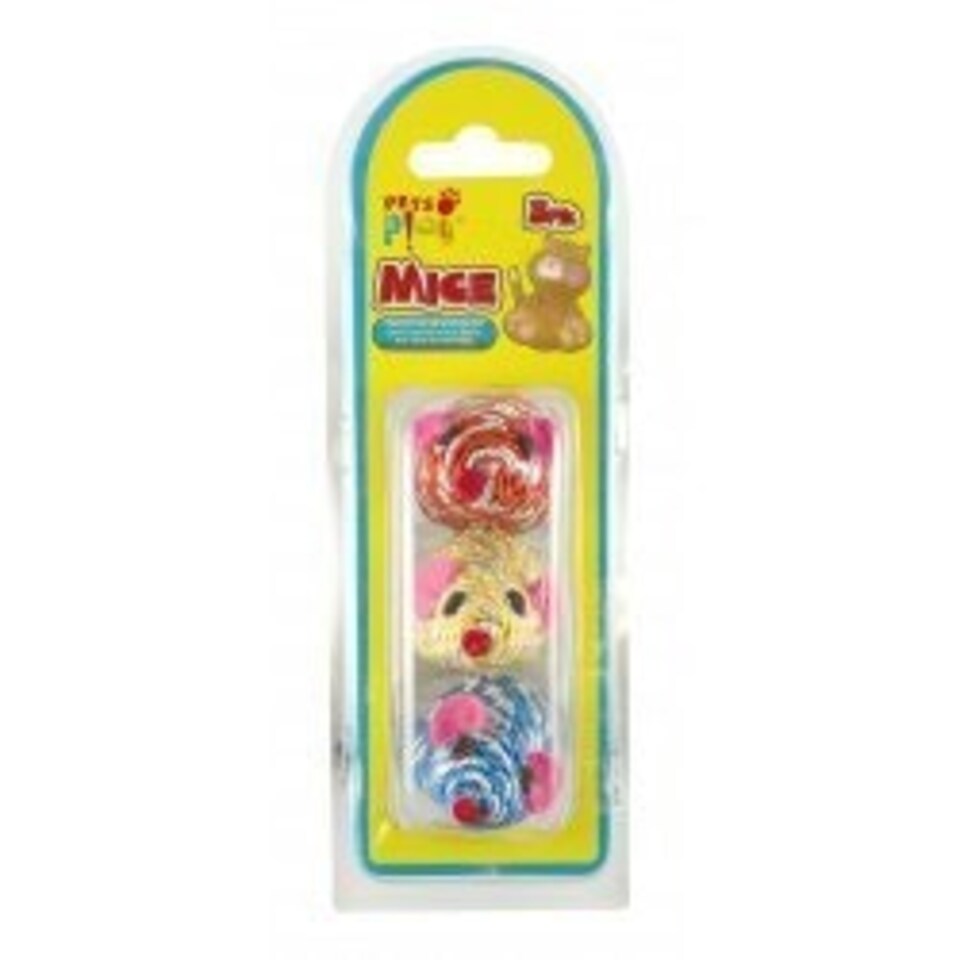 image 1 of Pets at Play Mouse 3 Assorted