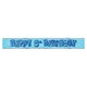 image 3 of Unique Party Childrens Happy Birthday Glitz Foil Banner - Blue - 15th