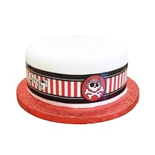 Anniversary House Pirate Cake Decoration - Red/Black/White - One Size