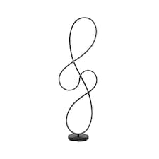 ValueLights Infinity Black Swirl Integrated LED Floor Lamp | Black
