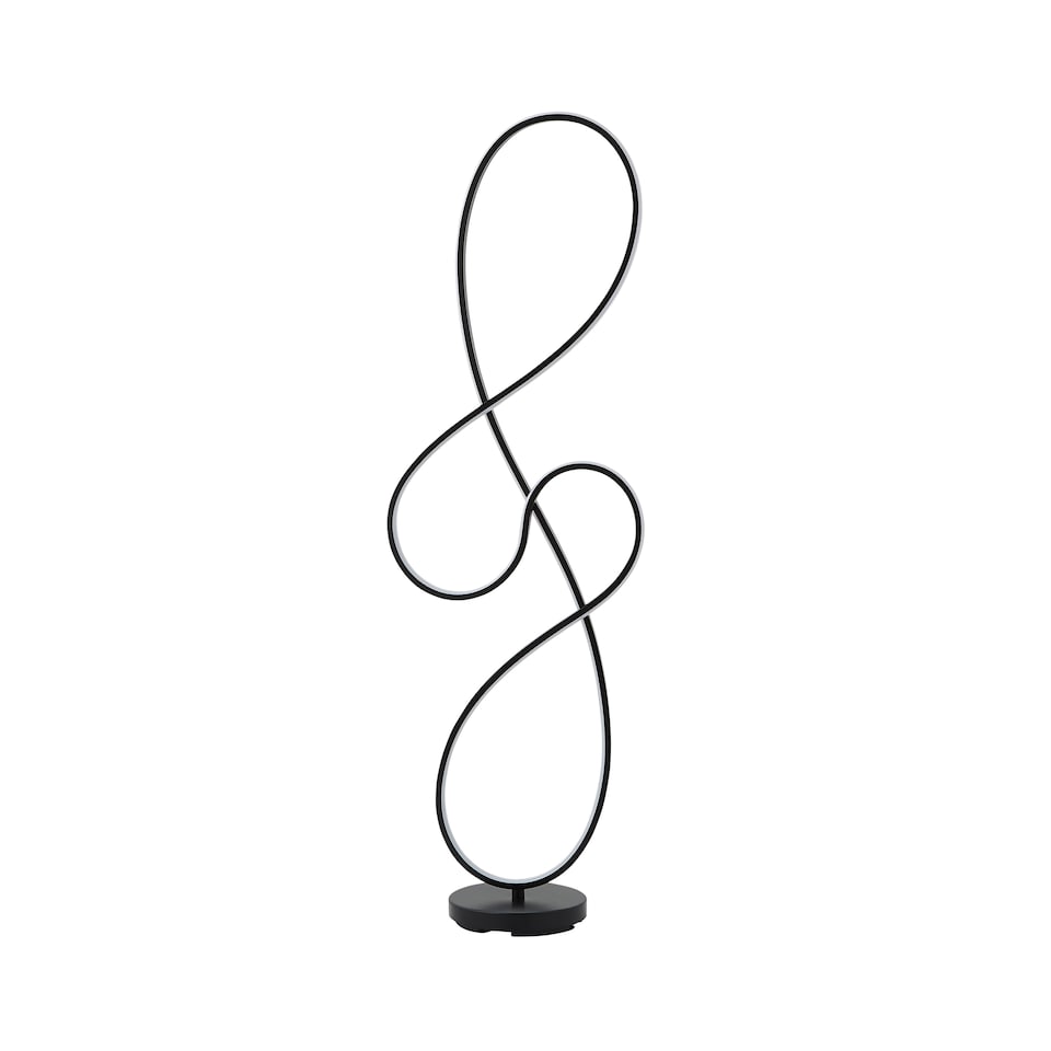 image 1 of ValueLights Infinity Black Swirl Integrated LED Floor Lamp | Black