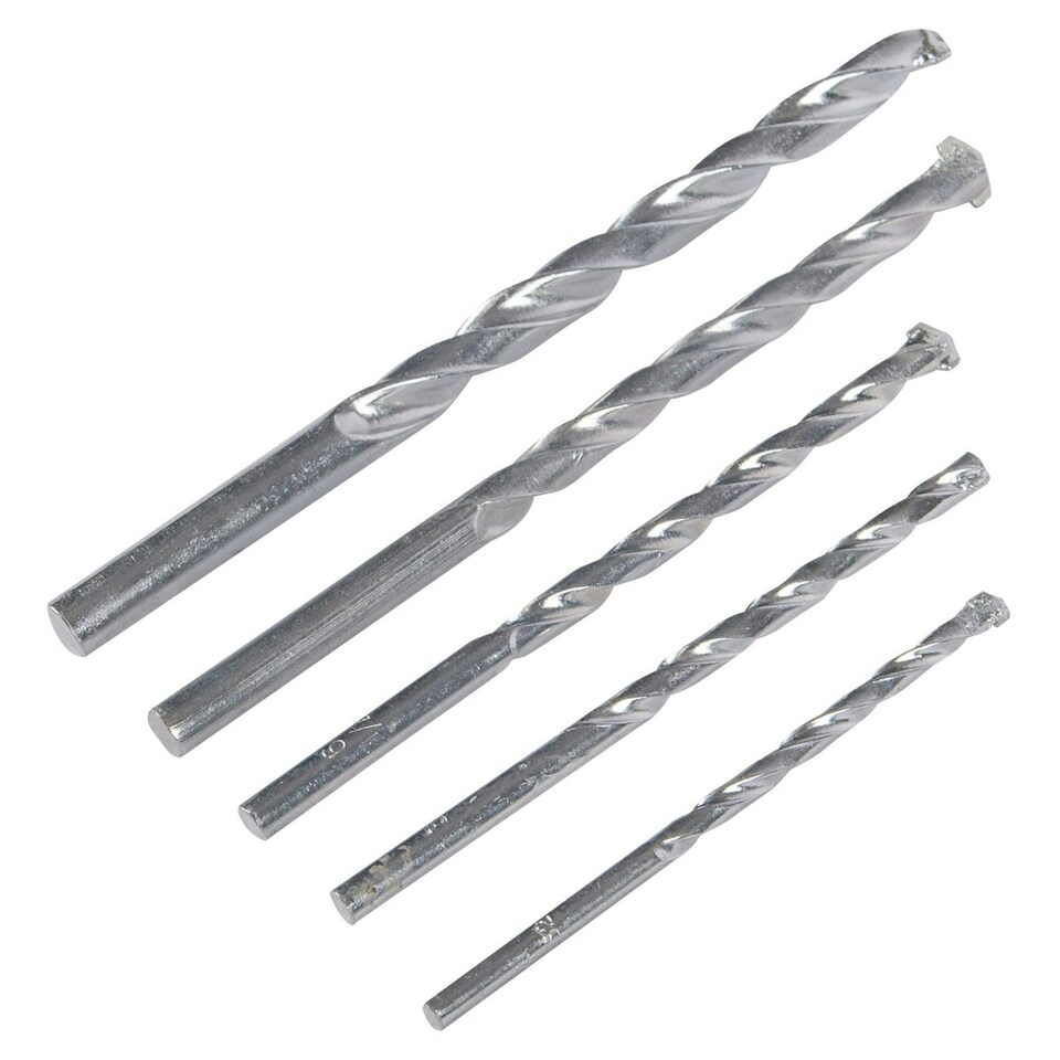 Blackspur 5pc Carbon Steel Masonry Drill Bit Set - 4-10mm