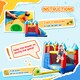image 6 of Outsunny Kids Bouncy Castle w/ Slide, Pool, Trampoline, Climbing Wall, Blower