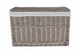 image 4 of 72cm Grey Wash Finish Storage Wicker Hamper Basket | Grey | Grey | L