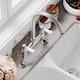 image 4 of Traditional Kitchen Bridge Sink Mixer Tap - Brushed Nickel White Lever | Silver | Brushed Nickel | 1