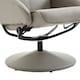 image 6 of HOMCOM Swivel Armchair with Footstool and Adjustable Backrest Grey