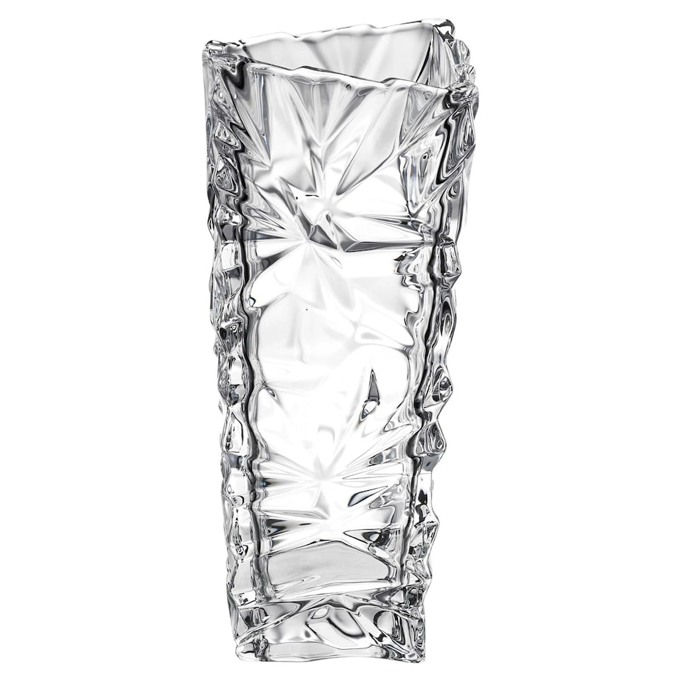 image 1 of Crystal Look Heavy Glass Bouquet Flower Vase Holder Home Table Elegant Decor | Clear | Rio