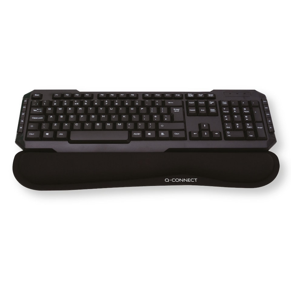 image 1 of Q Connect Memory Foam Keyboard Wrist Rest Black Anti Slip KF03684