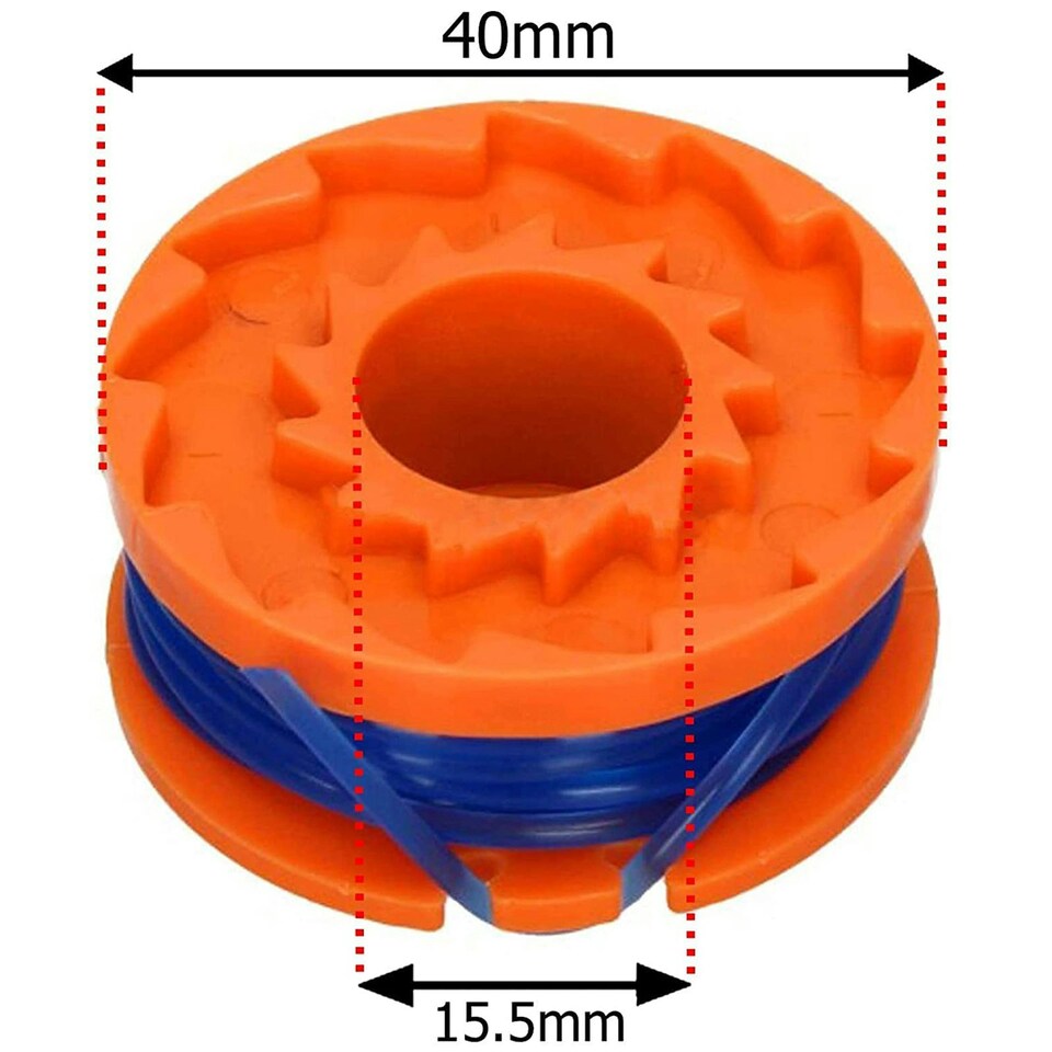 image 1 of SPARES2GO 2.5m Line & Spool compatible with Gardenline CGT18KL2 Strimmer Trimmer