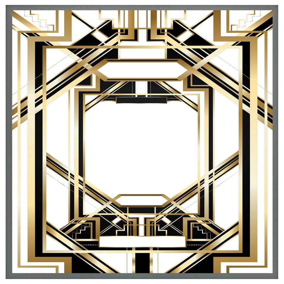 image 1 of Art deco golden black frame (Picture Frame) Grey | S