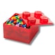 image 3 of LEGO Storage Brick 4 Stud- Translucent Red