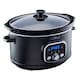 image 1 of Cooks Professional Digital Slow Cooker 6.5L with Dishwasher Safe Bowl, 2 Heat Settings, Keep Warm & Delay Functions | Black | Black