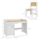 image 5 of ZONEKIZ Kids Desk and Chair Set for Ages 3-6 Years w Storage Drawer | White