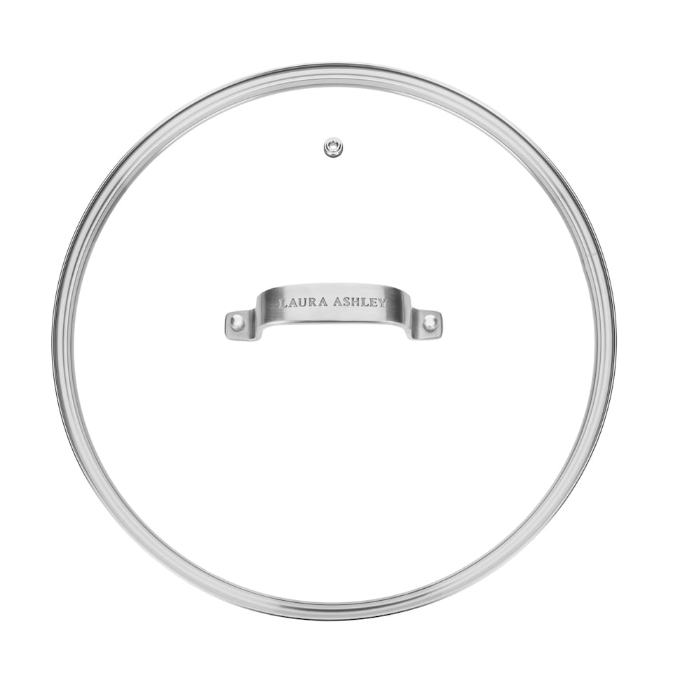 image 1 of Laura Ashley Forged Aluminium Non-stick Saucepan with Glass Lid 20cm - Sage Leaf | Green