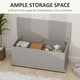image 8 of HOMCOM Storage Chest With Lid, 113L Storage Box Grey