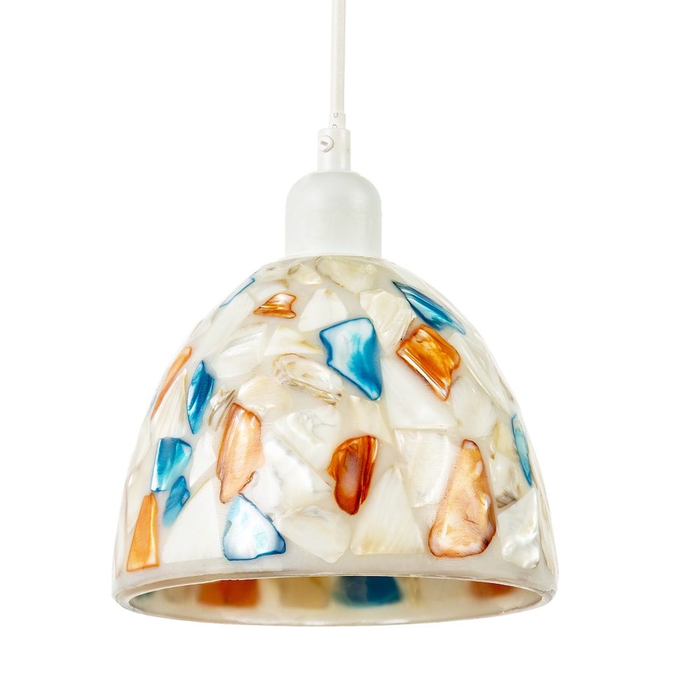 image 1 of Mother of Pearl Style Mosaic Glass Pendant Ceiling Lighting Shade
